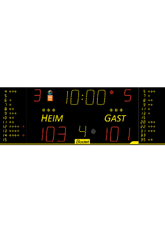 Sportergebnisanzeige f&uuml;r Innen K-BT8025-F6
