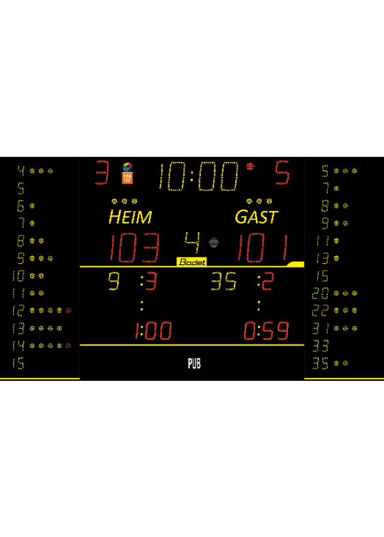Sportergebnisanzeige f&uuml;r Innen K-BT8NT325-F10