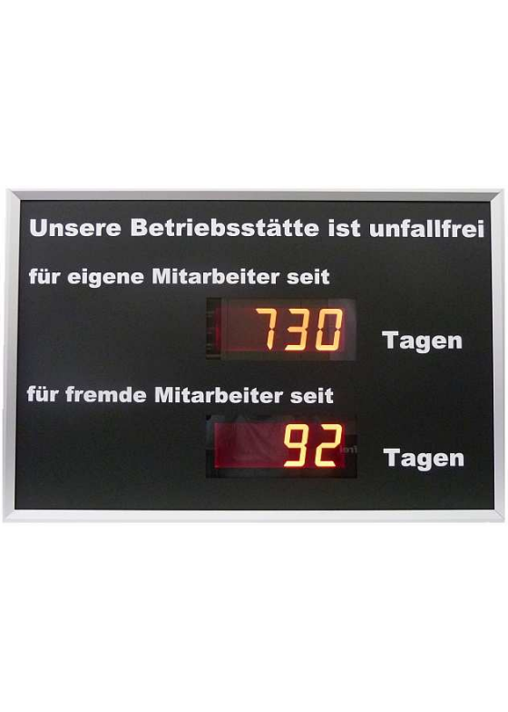 Unfallfreietageanzeige